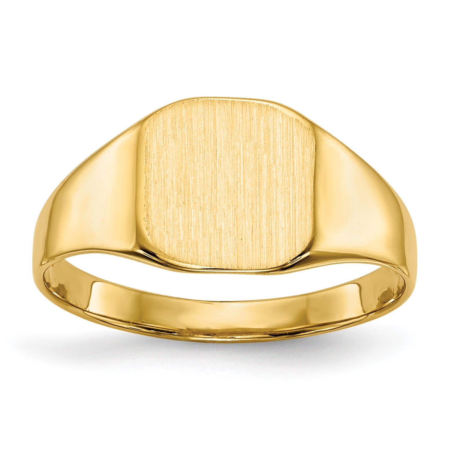 14k 8.5x8.5mm Octagon Closed Back Signet Ring
