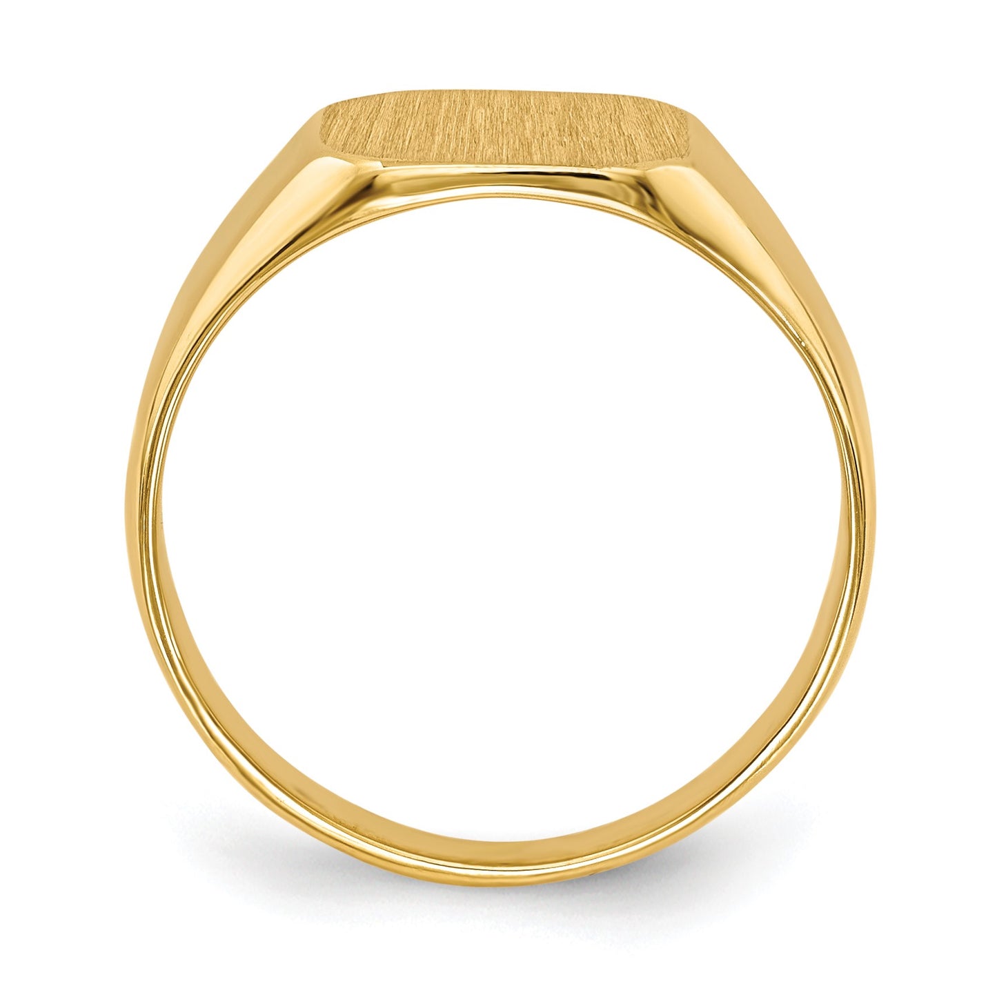 14k 9.5x9.5mm Octagon Closed Back Signet Ring