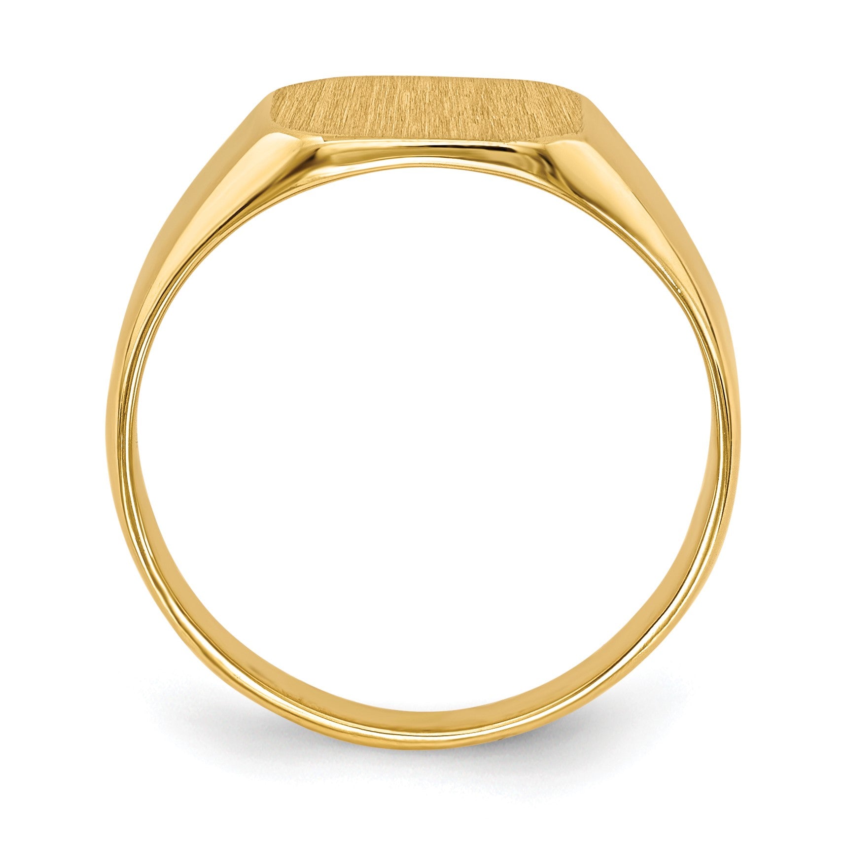 14k 9.5x9.5mm Octagon Closed Back Signet Ring