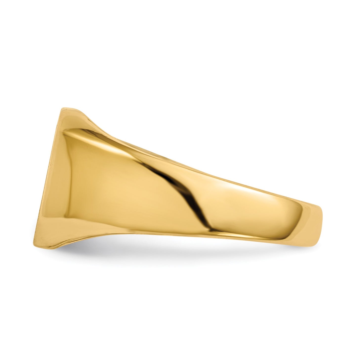 14k 9.5x9.5mm Octagon Closed Back Signet Ring