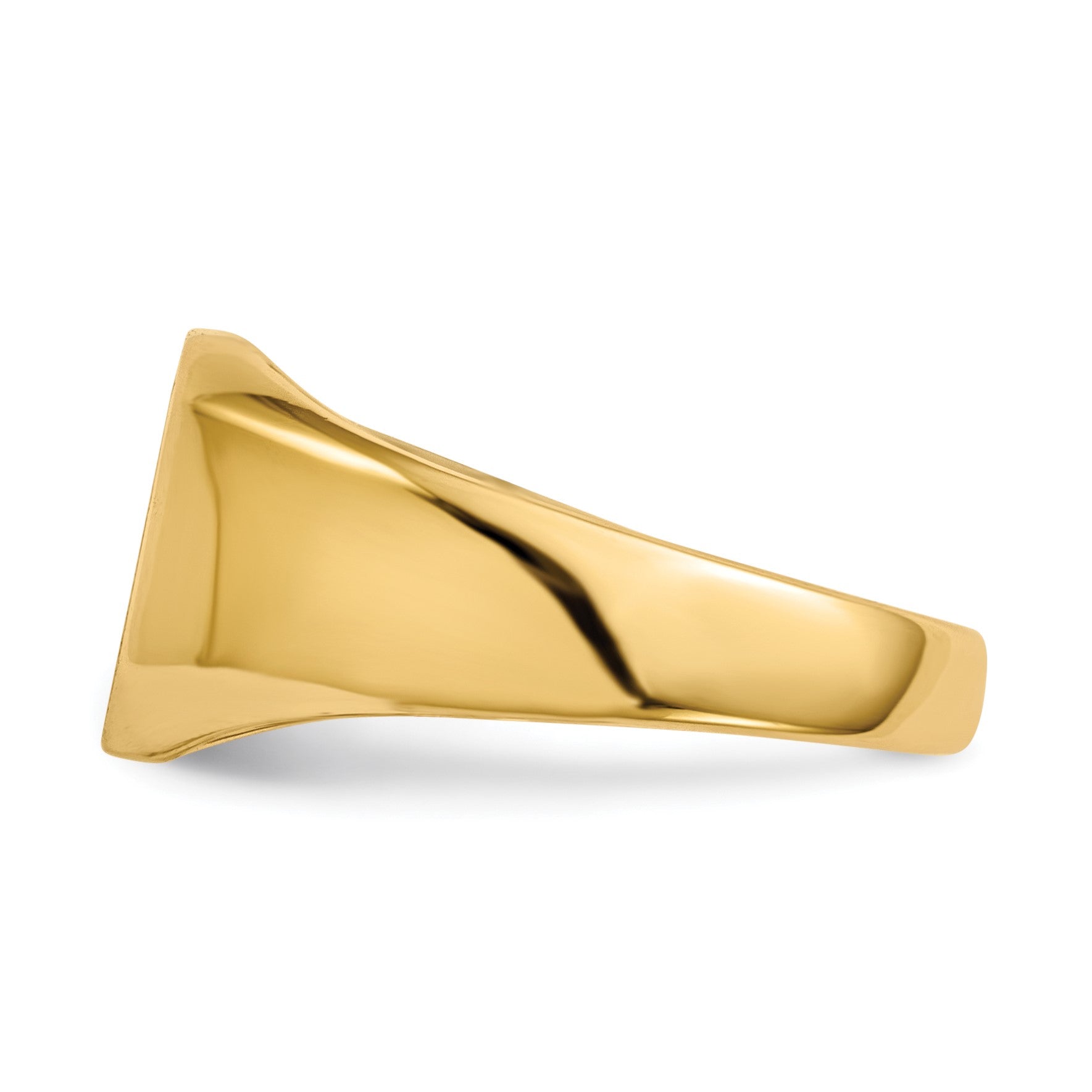 14k 9.5x9.5mm Octagon Closed Back Signet Ring