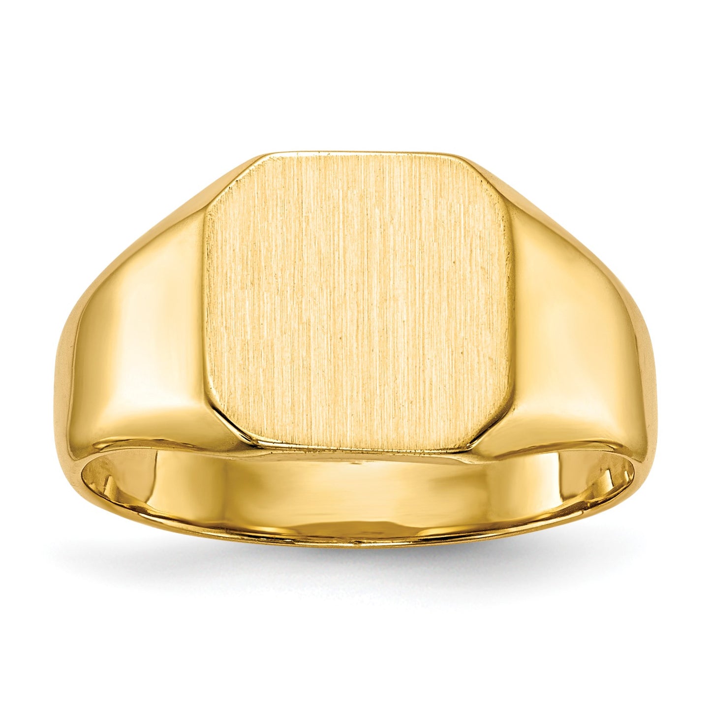 14k 9.5x9.5mm Octagon Closed Back Signet Ring