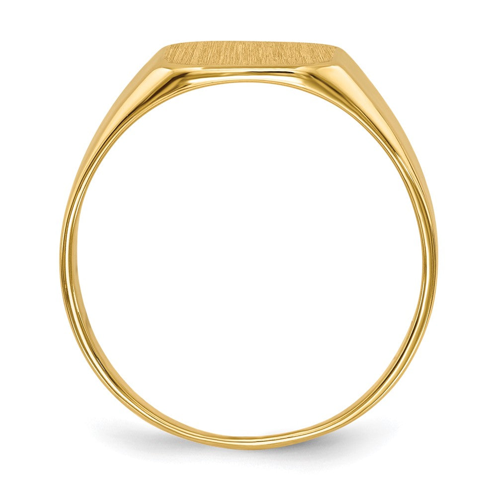 14k 11.0x11.0mm Closed Back Mens Signet Ring