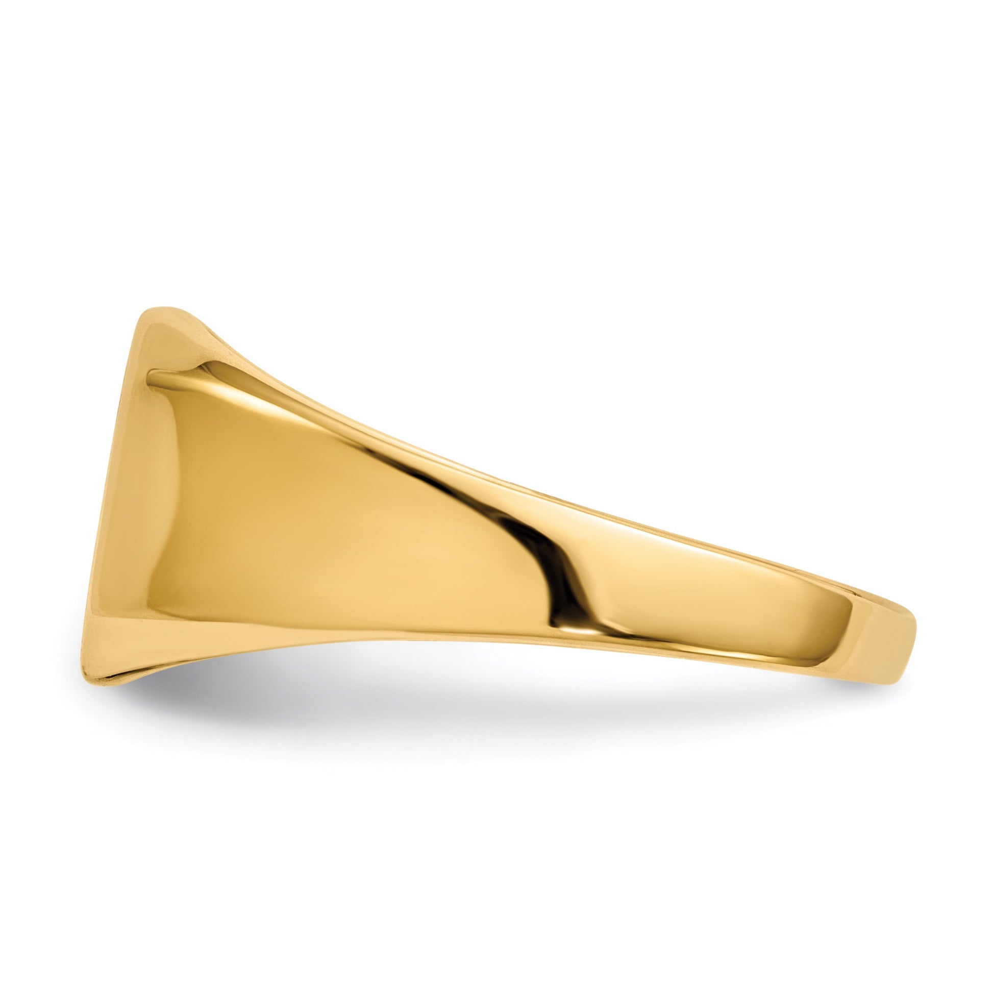 14k 11.0x11.0mm Octagon Closed Back Mens Signet Ring