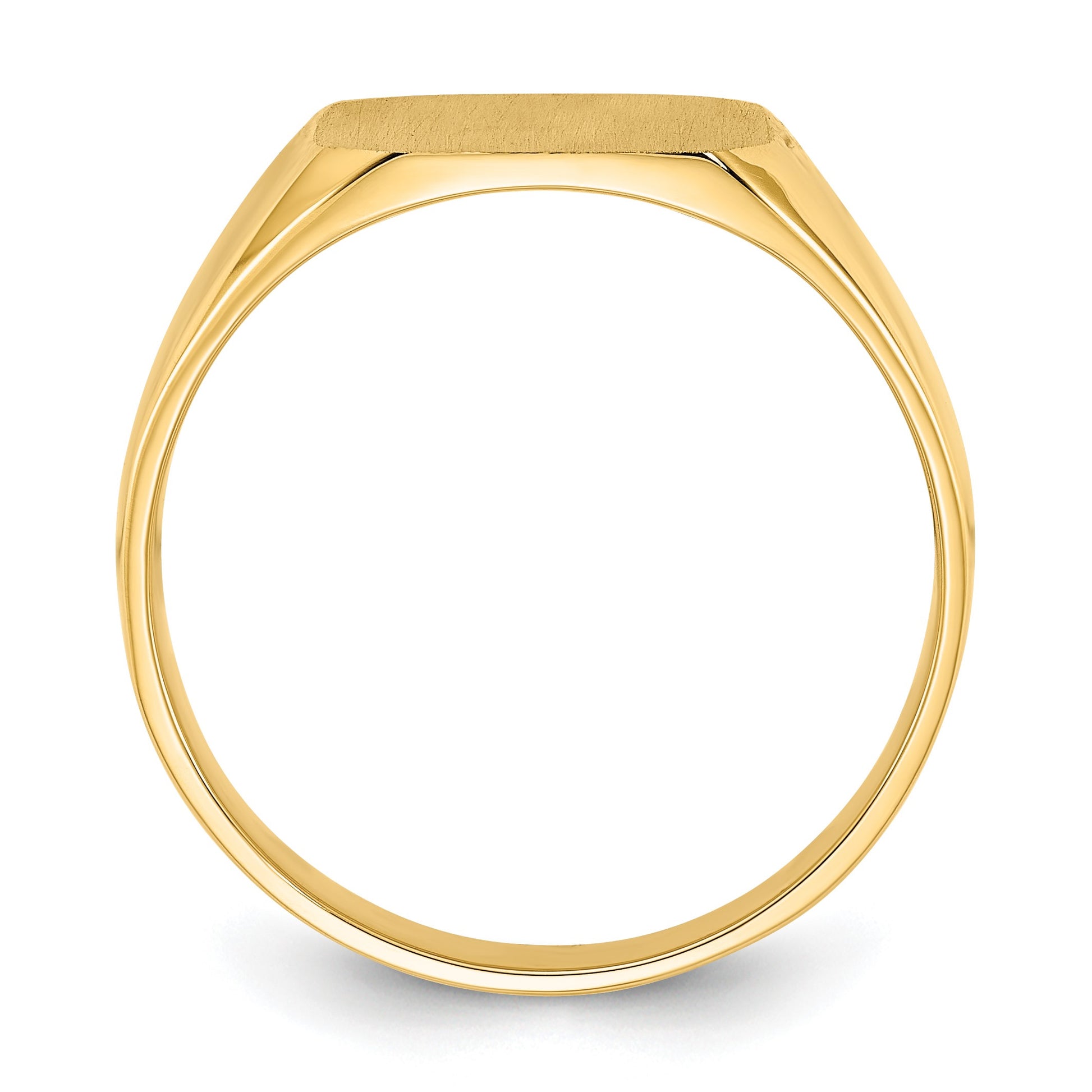 14k 13.0x12.0mm Octagon Closed Back Mens Signet Ring