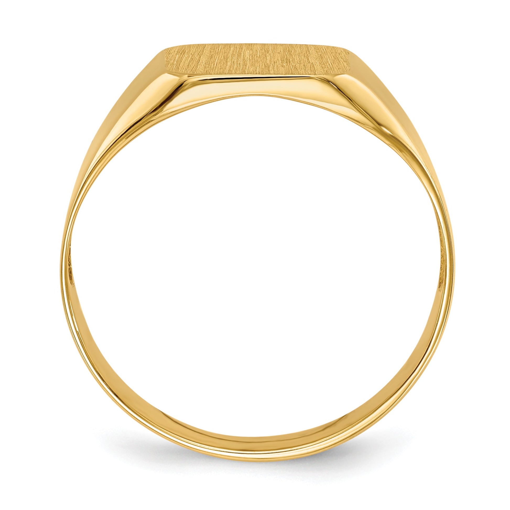 14k 11.0x11.0mm Octagon Open Back Mens Signet Ring