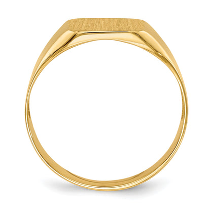 14k 11.0x11.0mm Octagon Open Back Mens Signet Ring