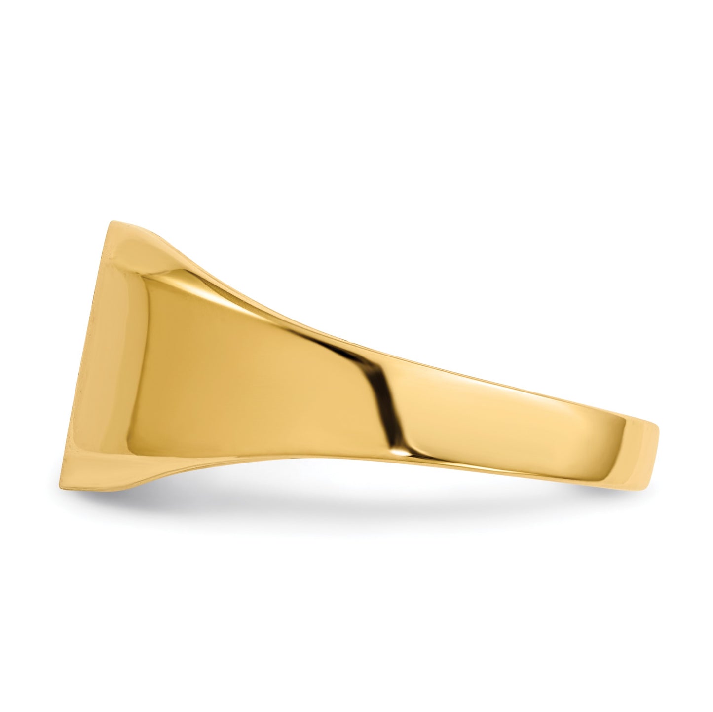 14k 11.0x11.0mm Octagon Open Back Mens Signet Ring