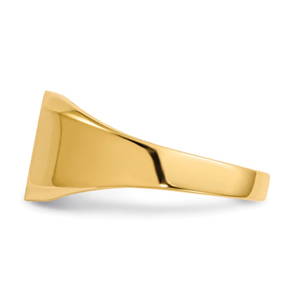 14k 11.0x11.0mm Octagon Open Back Mens Signet Ring