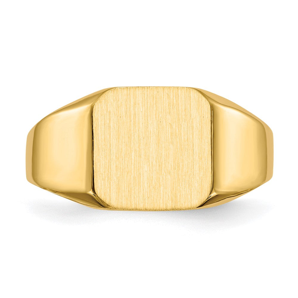 14k 11.0x11.0mm Open Back Mens Signet Ring