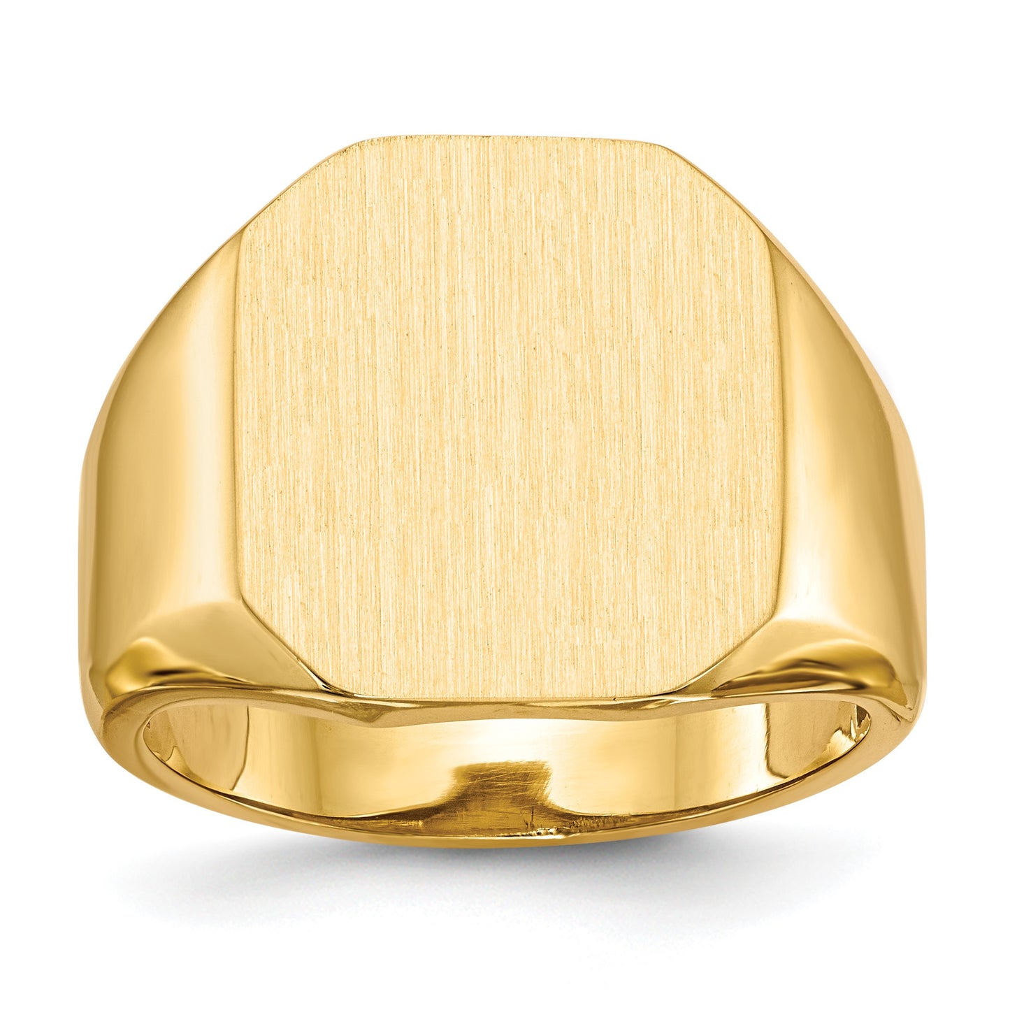 14k 15.0x17.0mm Octagon Open Back Mens Signet Ring