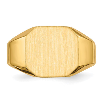 14k 12.5x11.0mm Open Back Signet Ring