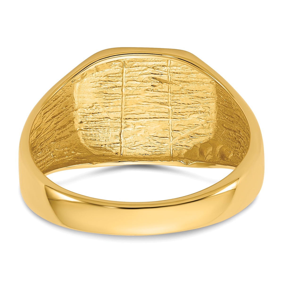 14k 12.5x11.0mm Octagon Open Back Signet Ring