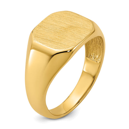 14k 12.5x11.0mm Octagon Open Back Signet Ring