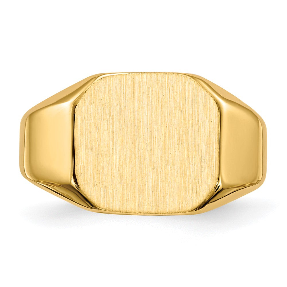 14k 12.5x11.0mm Closed Back Signet Ring