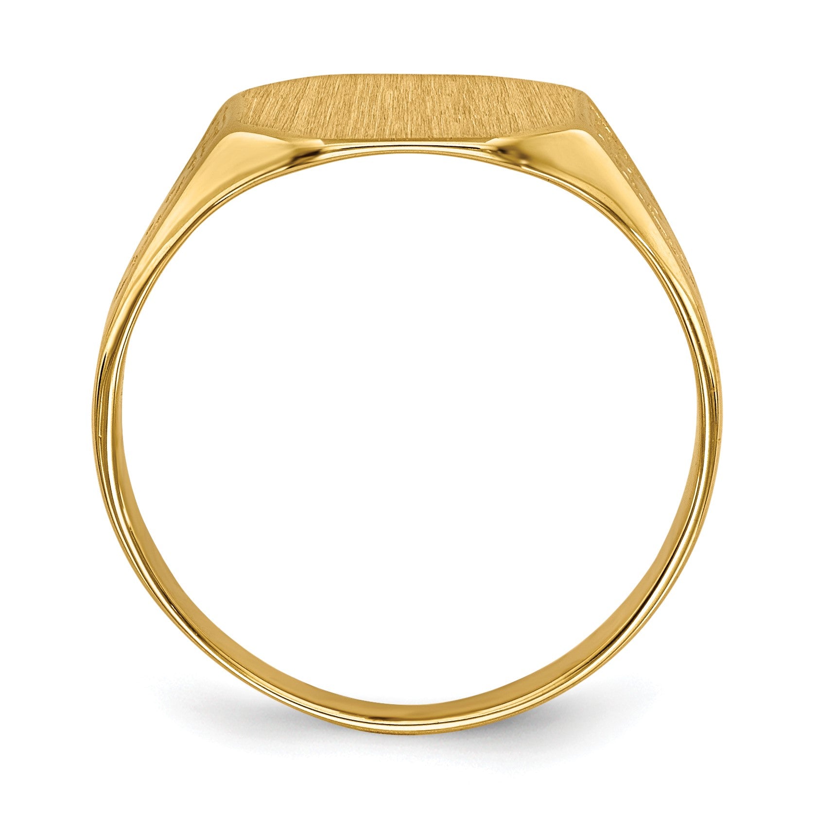 14k 11.0x9.0mm Octagon Closed Back Signet Ring