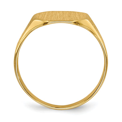 14k 11.0x9.0mm Octagon Closed Back Signet Ring