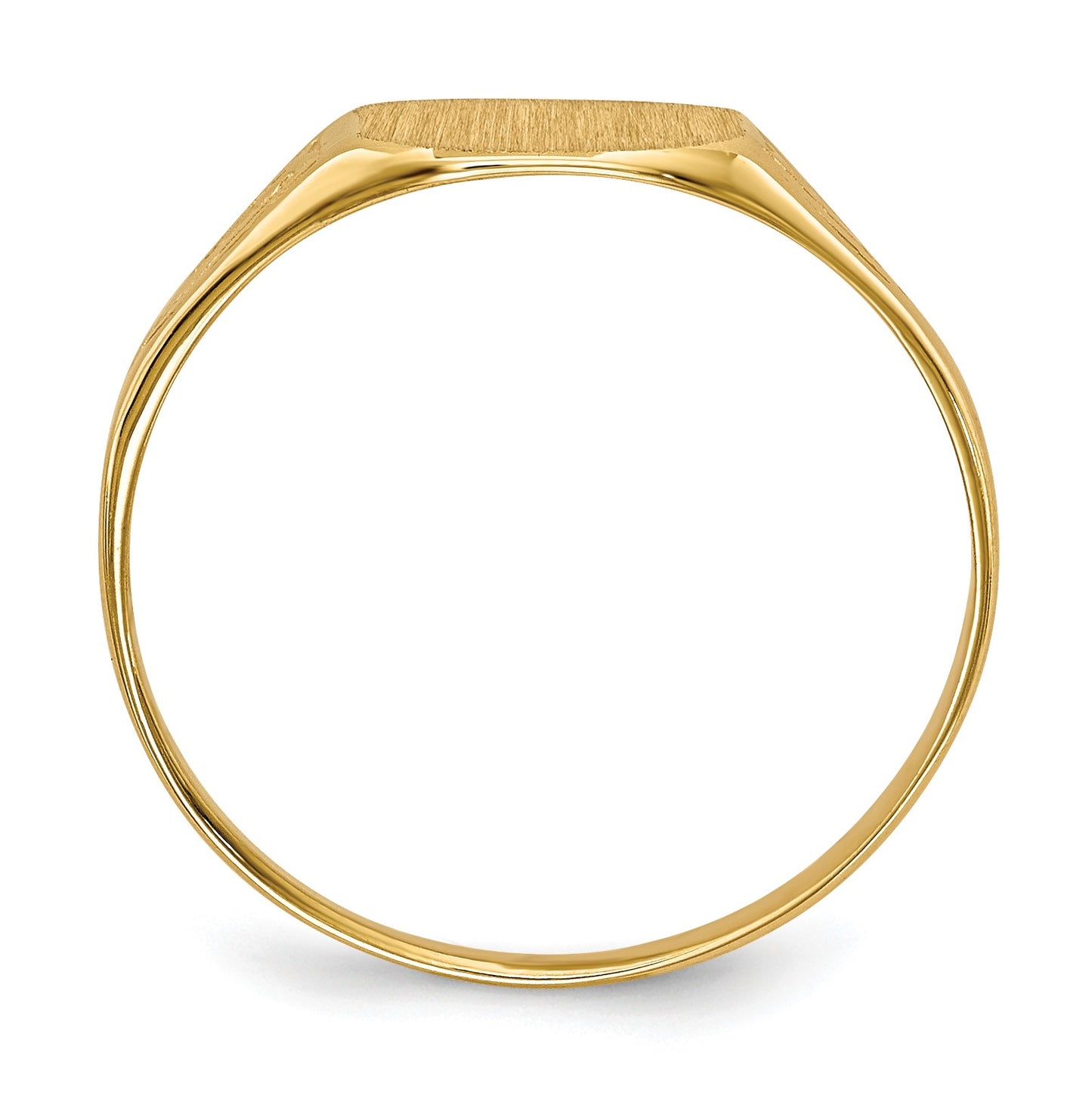 14k 8.5x7.0mm Octagon Open Back Signet Ring