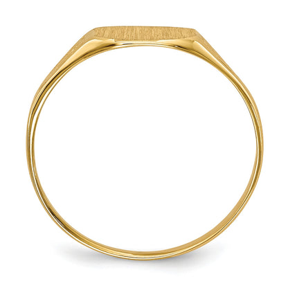 14k 8.5x7.0mm Octagon Open Back Signet Ring