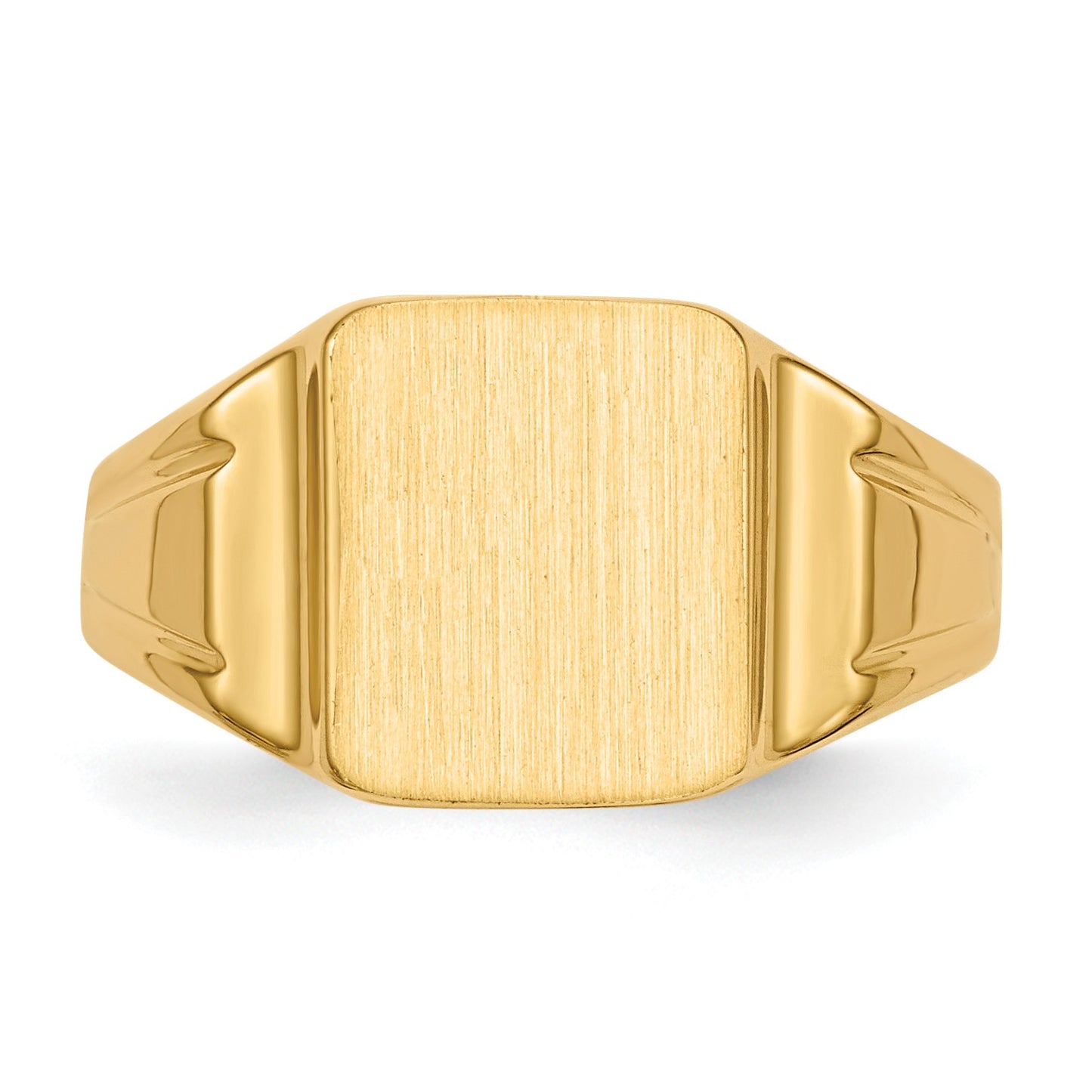 14k 7.5x9mmRectangular Closed Back Signet Ring