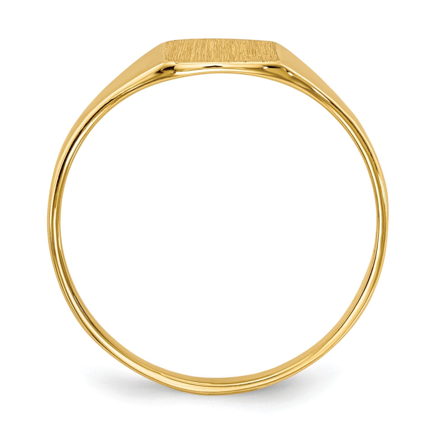 14k 6.5x7.0mm Square Closed Back Signet Ring