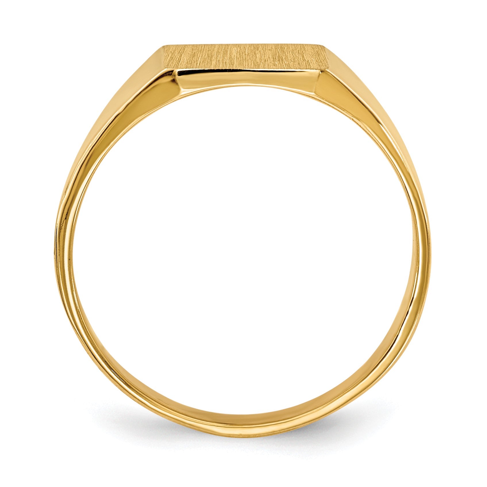 14k 8.5x9.0mm Square Closed Back Signet Ring