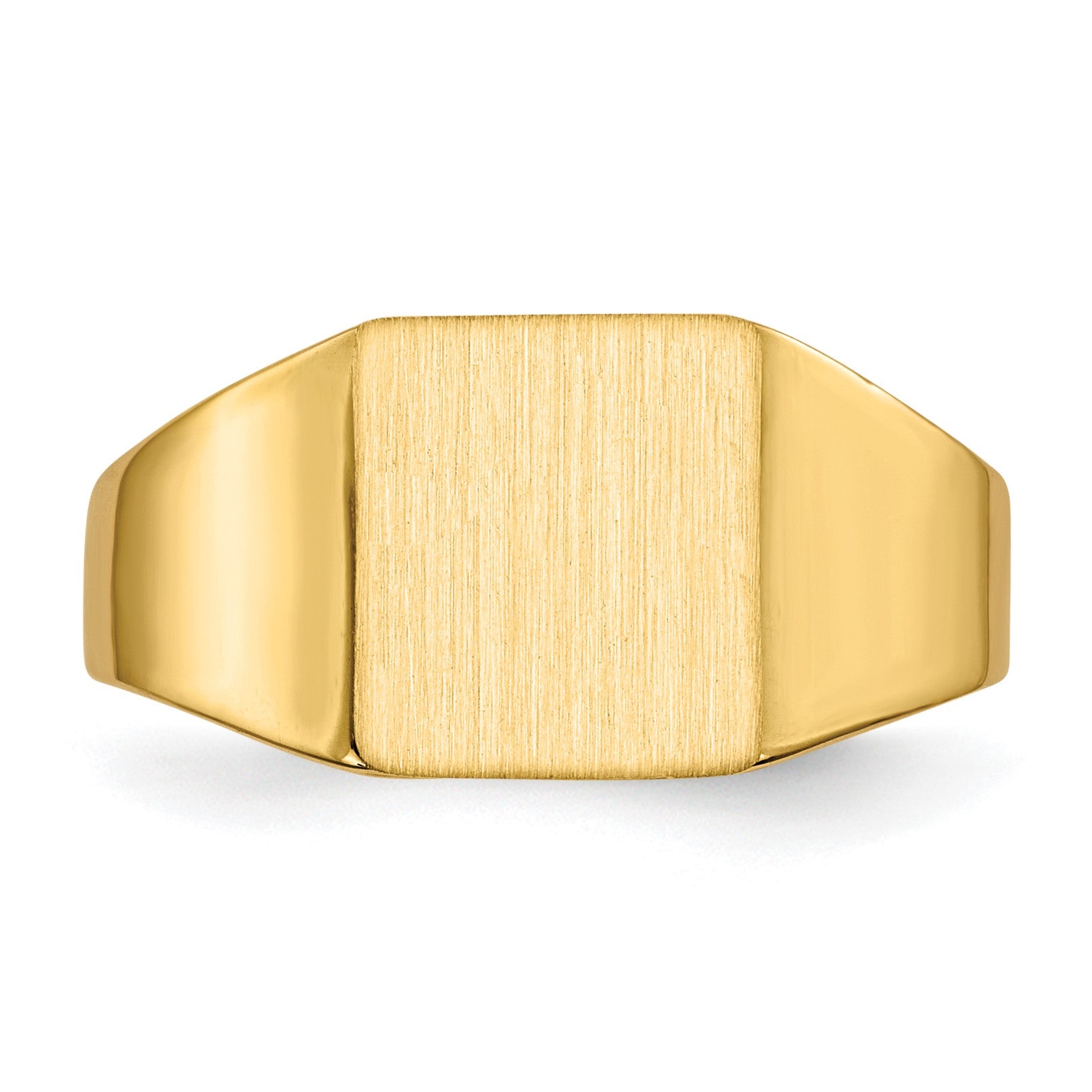 14k 8.5x9.0mm Square Closed Back Signet Ring
