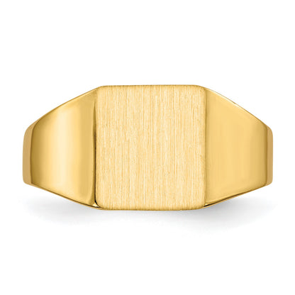 14k 8.5x9.0mm Square Closed Back Signet Ring