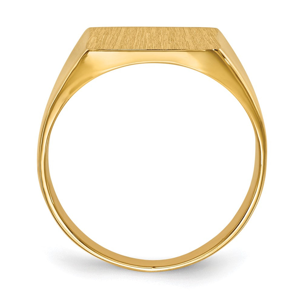 14k 13.0x12.0mm Closed Back Mens Signet Ring