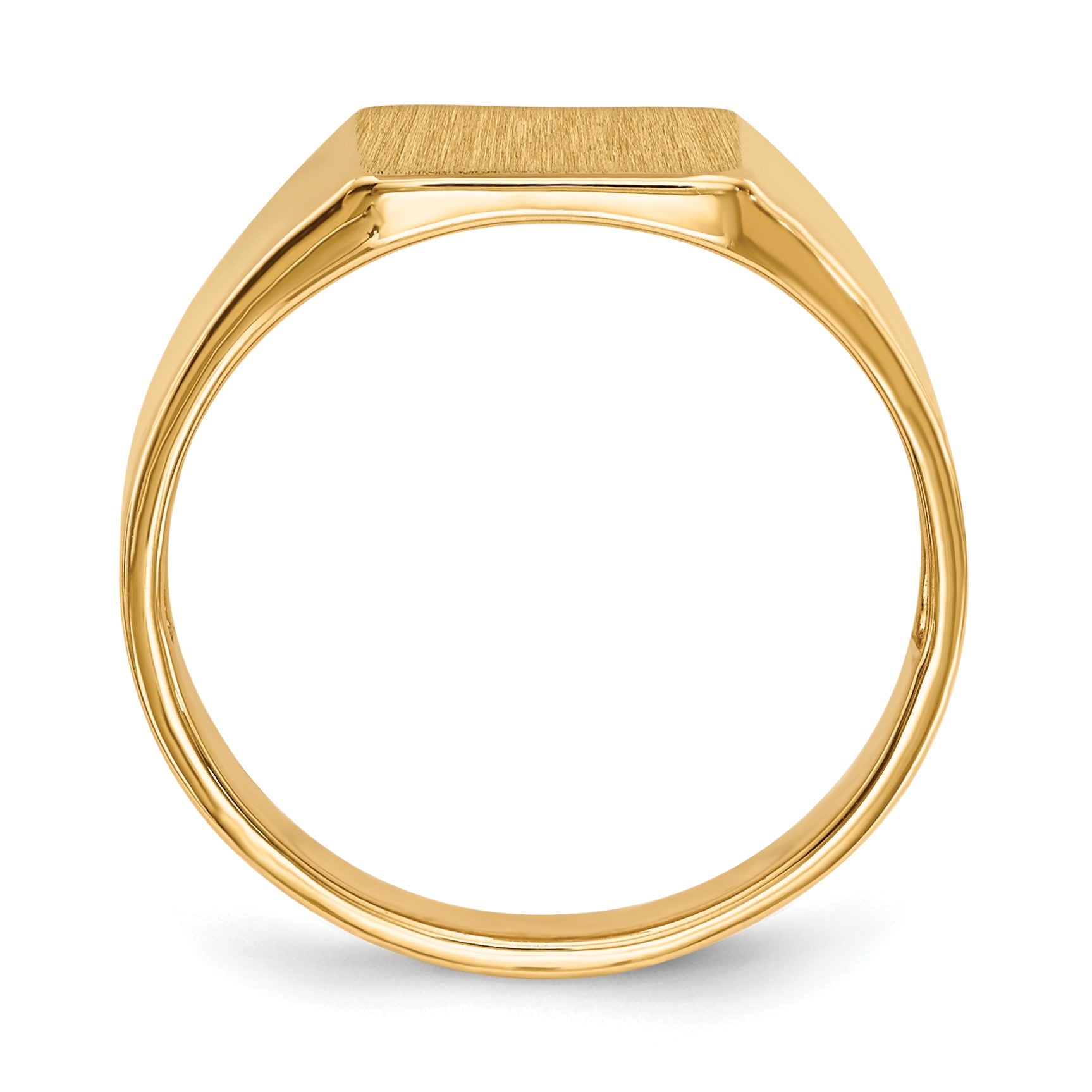 14k 8.5x9.0mm Square Open Back Signet Ring