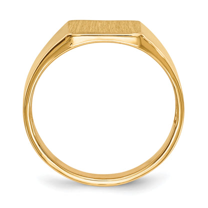 14k 8.5x9.0mm Square Open Back Signet Ring