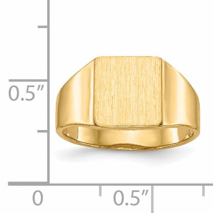14k 8.5x9.0mm Square Open Back Signet Ring