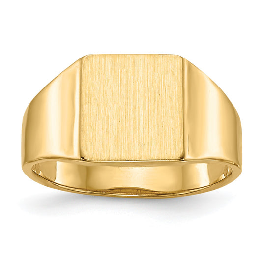 14k 8.5x9.0mm Square Open Back Signet Ring