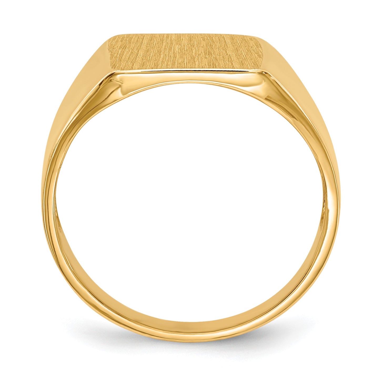14k 11.0x11.5mm Square Open Back Signet Ring