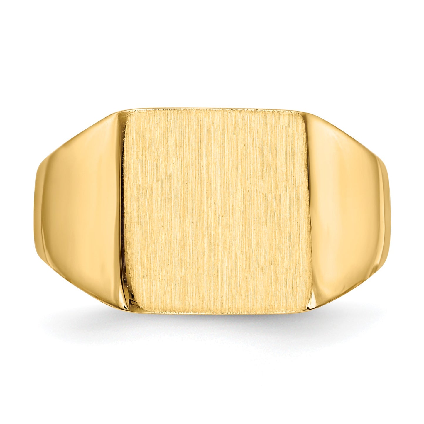14k 11.0x11.5mm Square Open Back Signet Ring