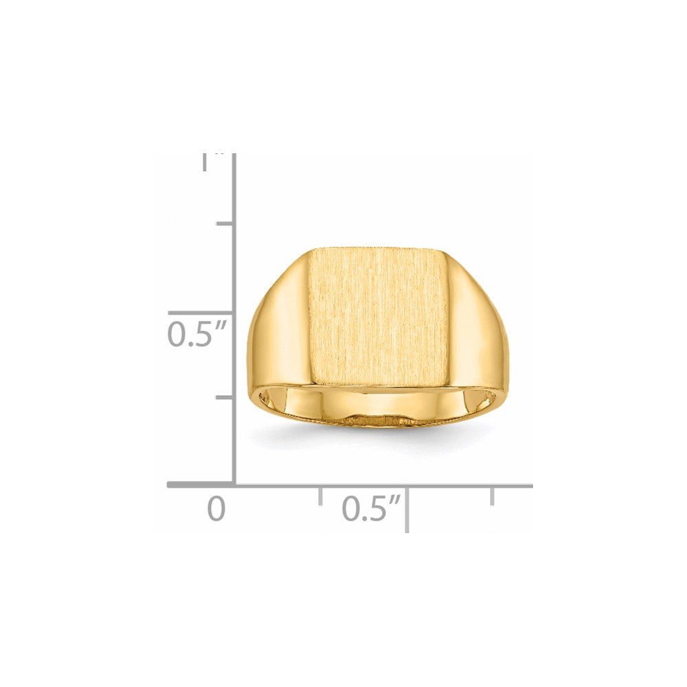 14k 11.5x11.0mm Open Back Signet Ring