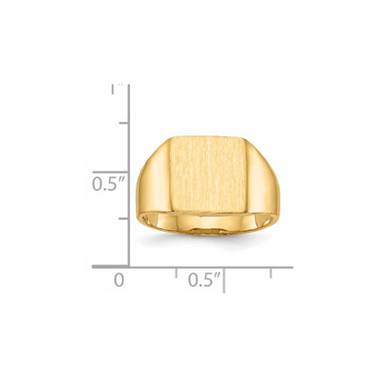 14k 11.5x11.0mm Open Back Signet Ring