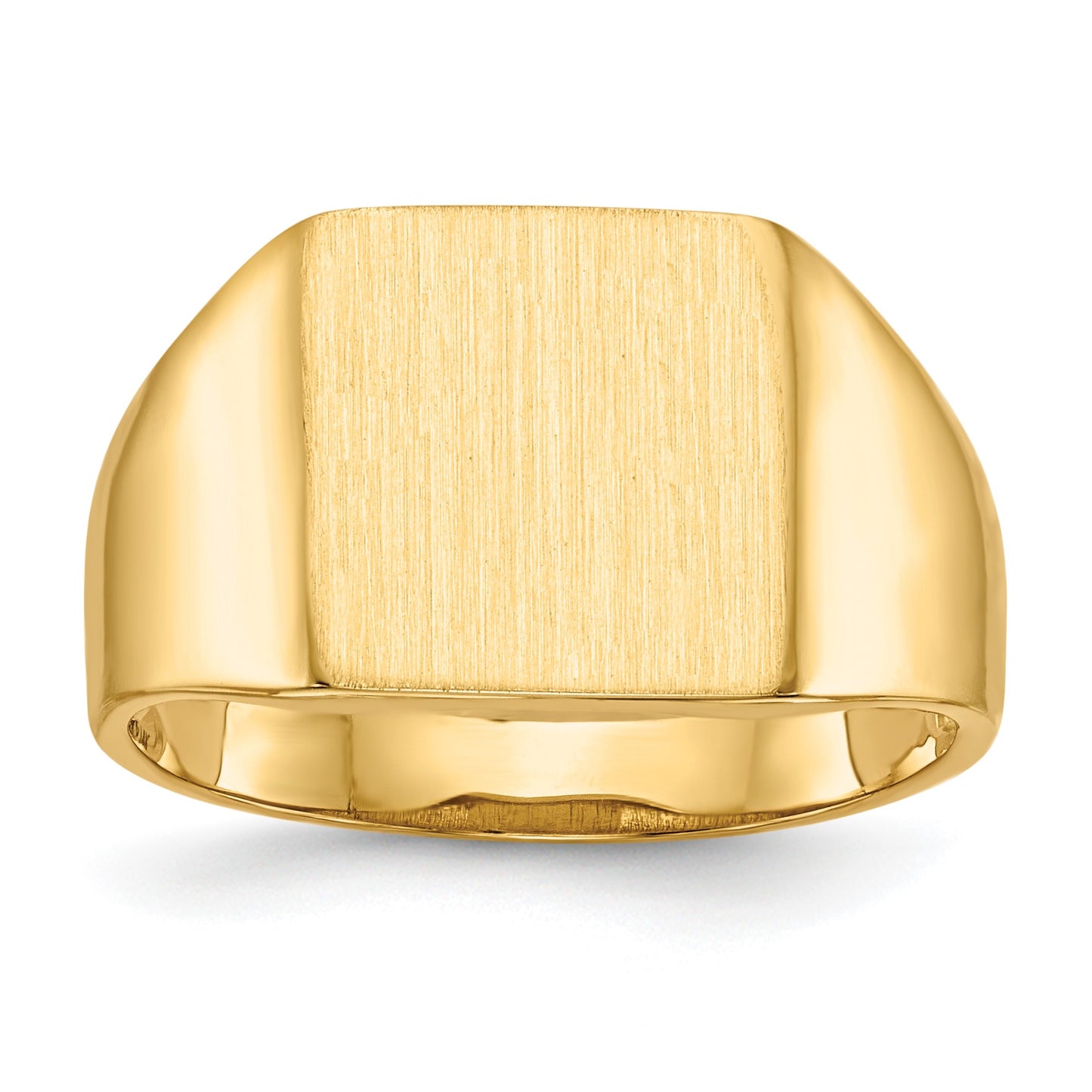 14k 11.0x11.5mm Square Open Back Signet Ring