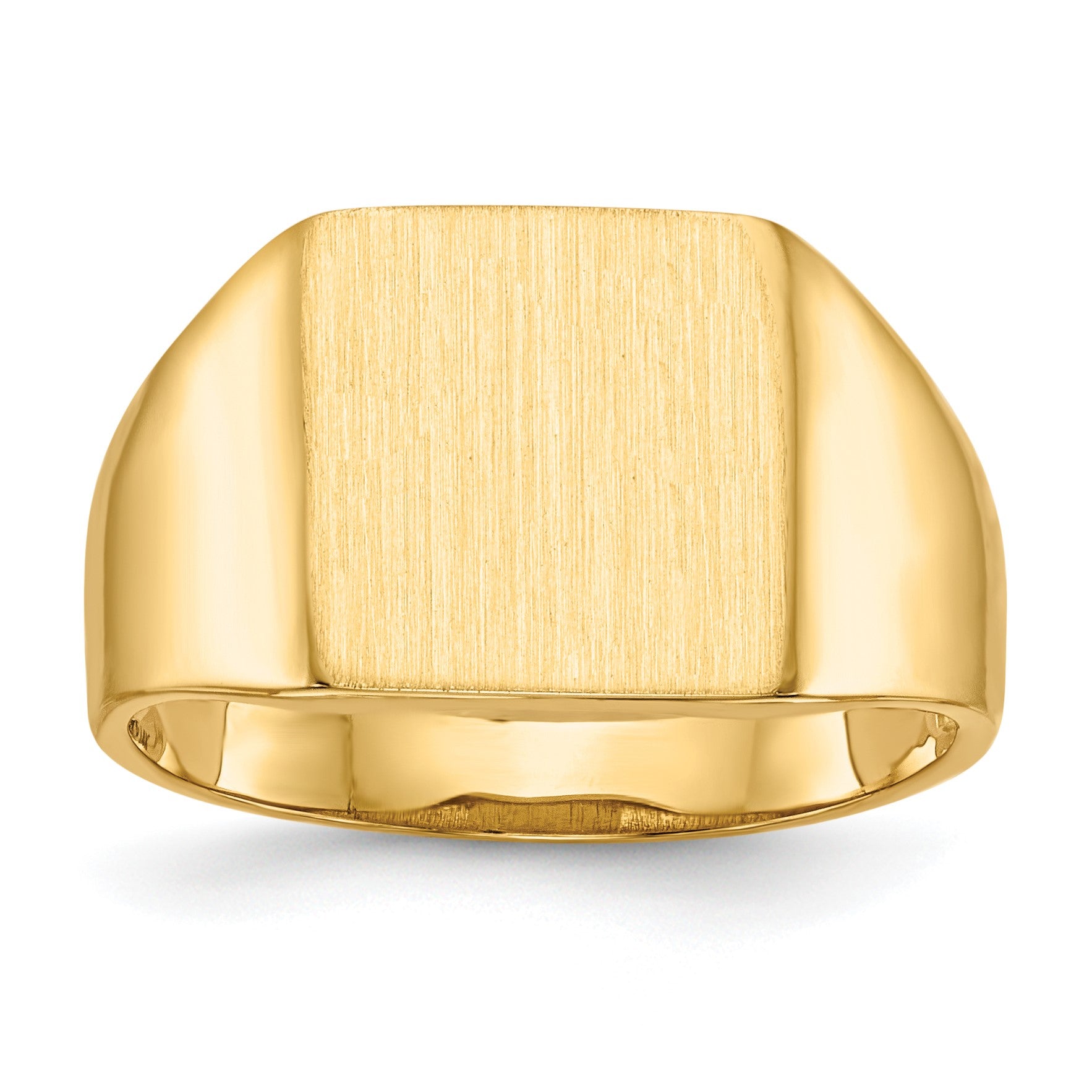14k 11.0x11.5mm Square Open Back Signet Ring