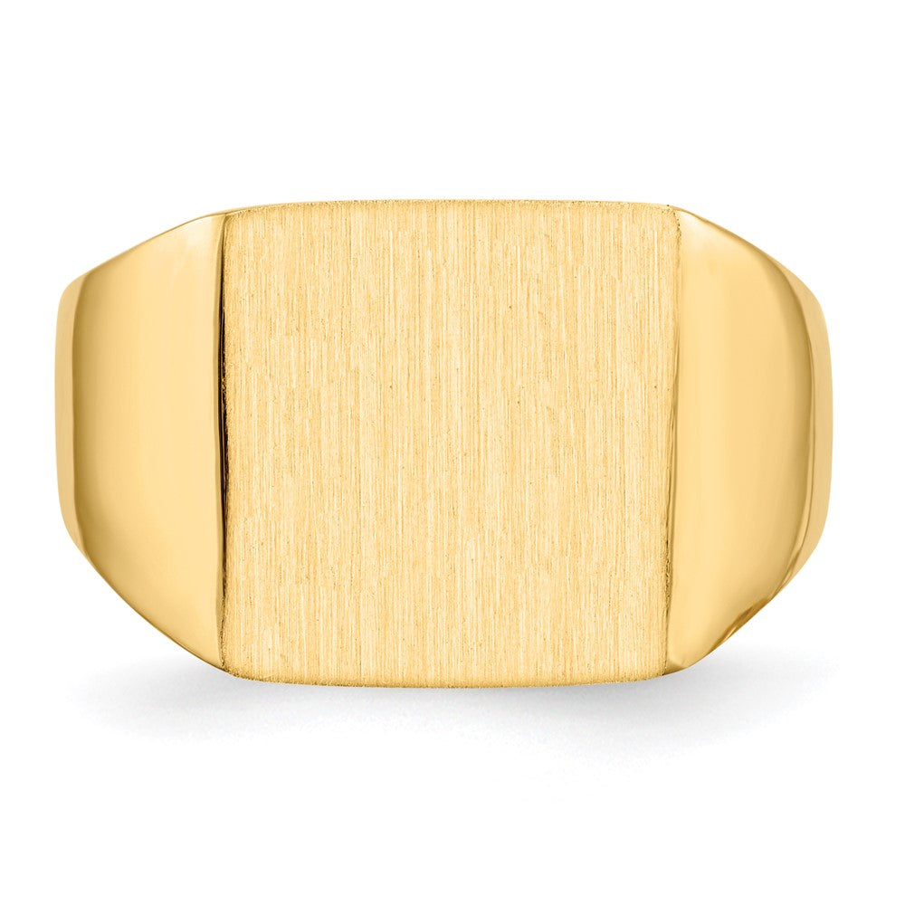 14k 13.0x13.0mm Open Back Men's Signet Ring