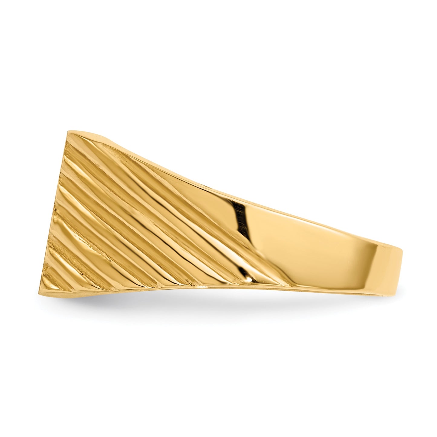 14k 9.0x9.0mm Square Closed Back Signet Ring