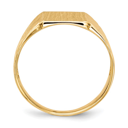 14k 8.0x9.5mm Rectangle Open Back Signet Ring