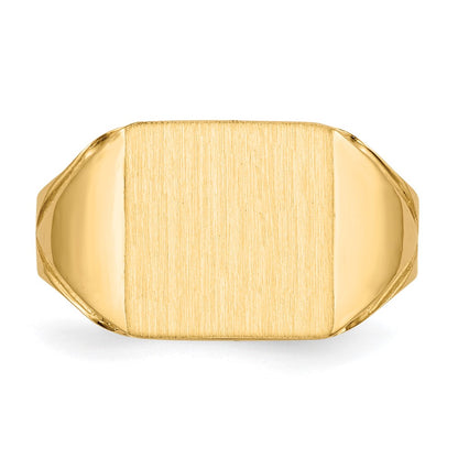 14k 12.0x12.0mm Open Back Men's Signet Ring