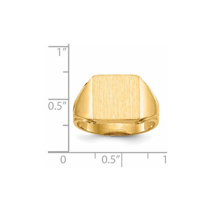 14k 12.0x12.0mm Open Back Men's Signet Ring