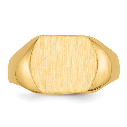 14k 10.5x12.0mm Closed Back Signet Ring