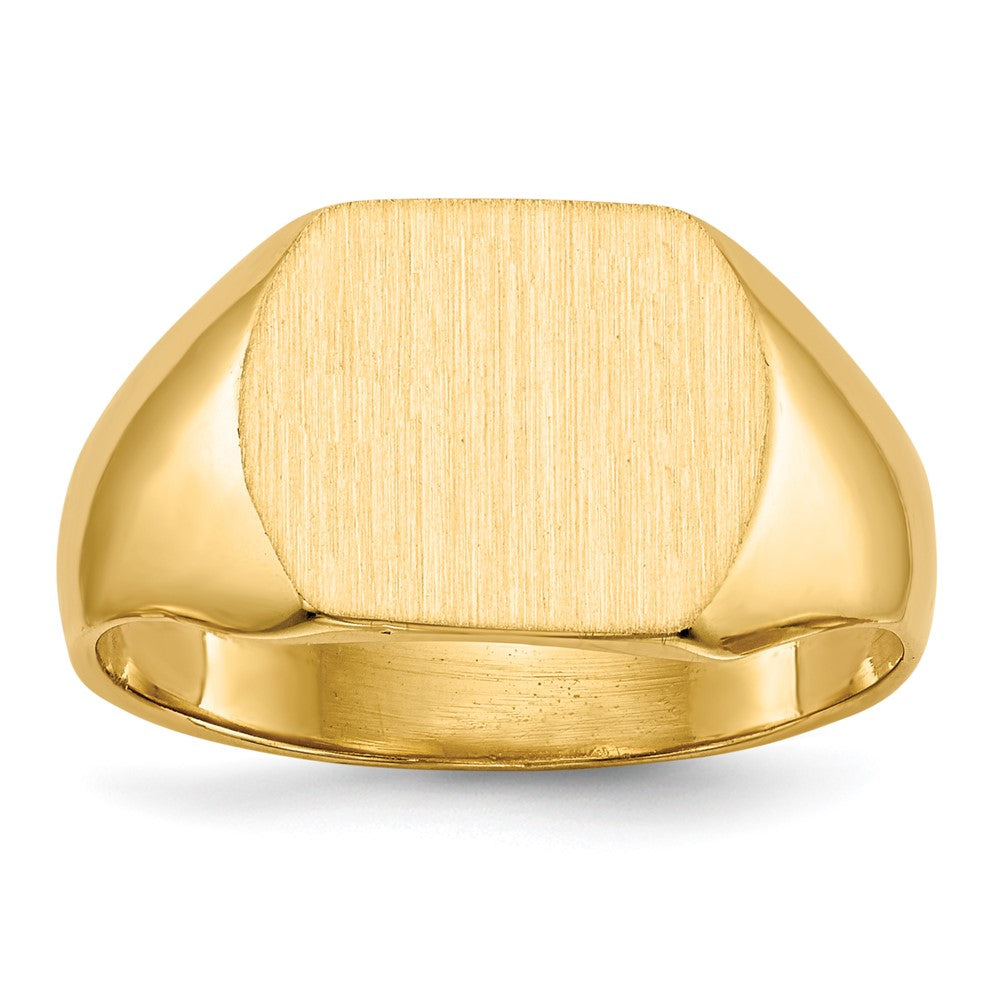 14k 10.5x12.0mm Closed Back Signet Ring