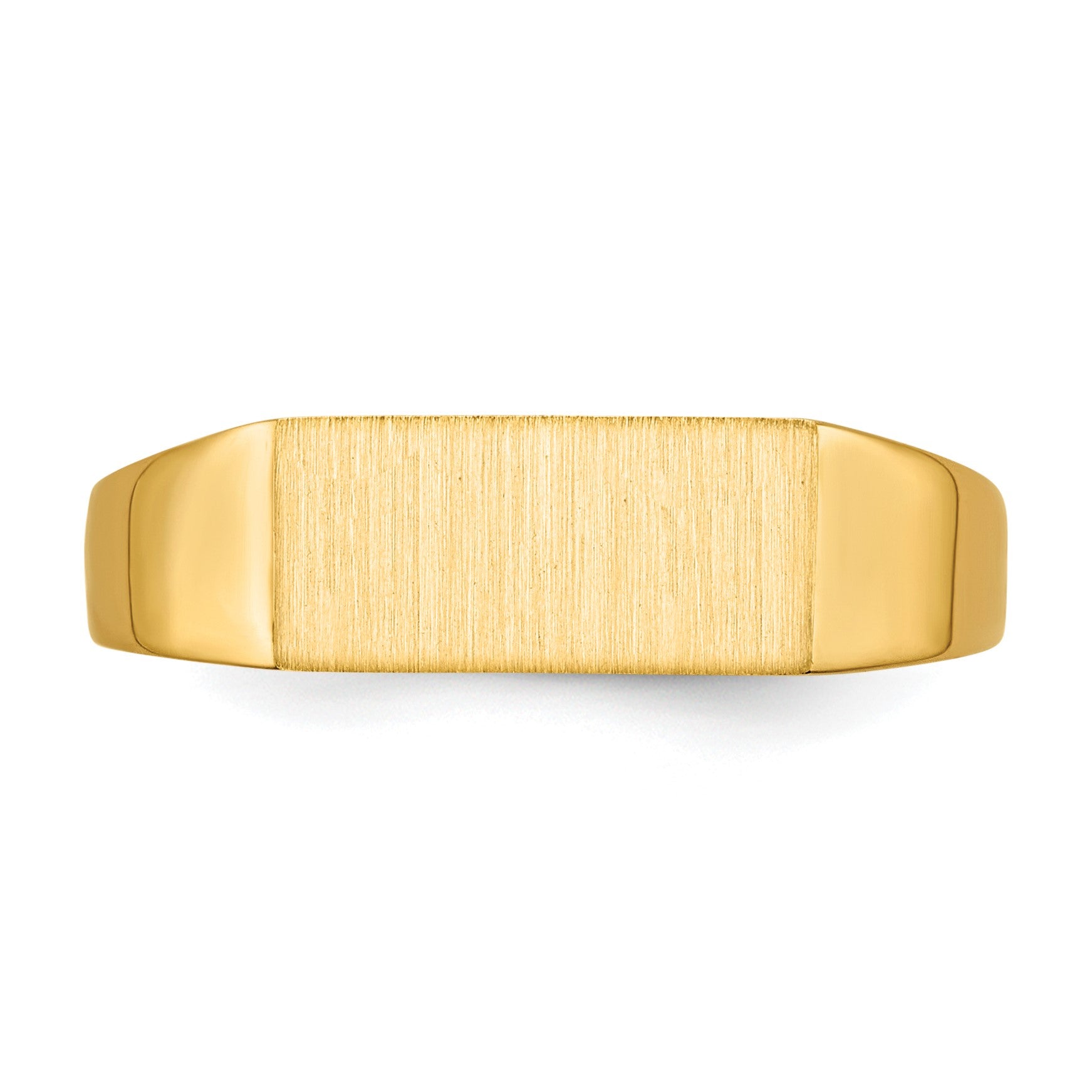 14k 12.0x5.5mm Rectangle Closed Back Signet Ring