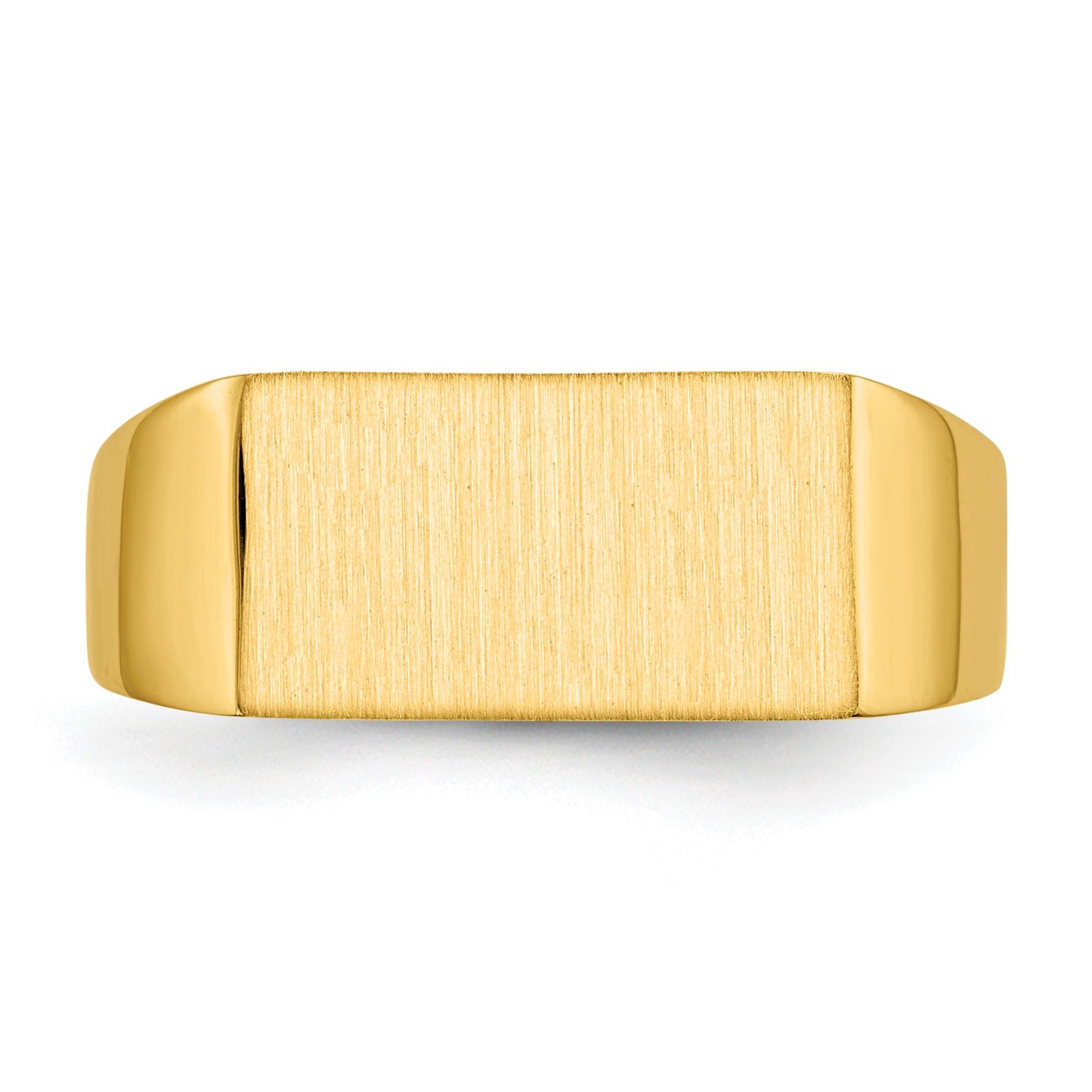 14k 13.0x7.0mm Rectangle Closed Back Signet Ring