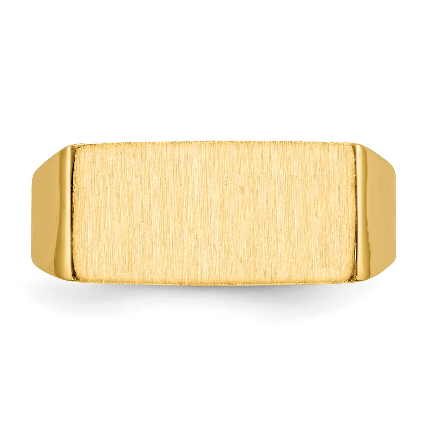 14k 16.5x8.0mm Rectangle Closed Back Mens Signet Ring