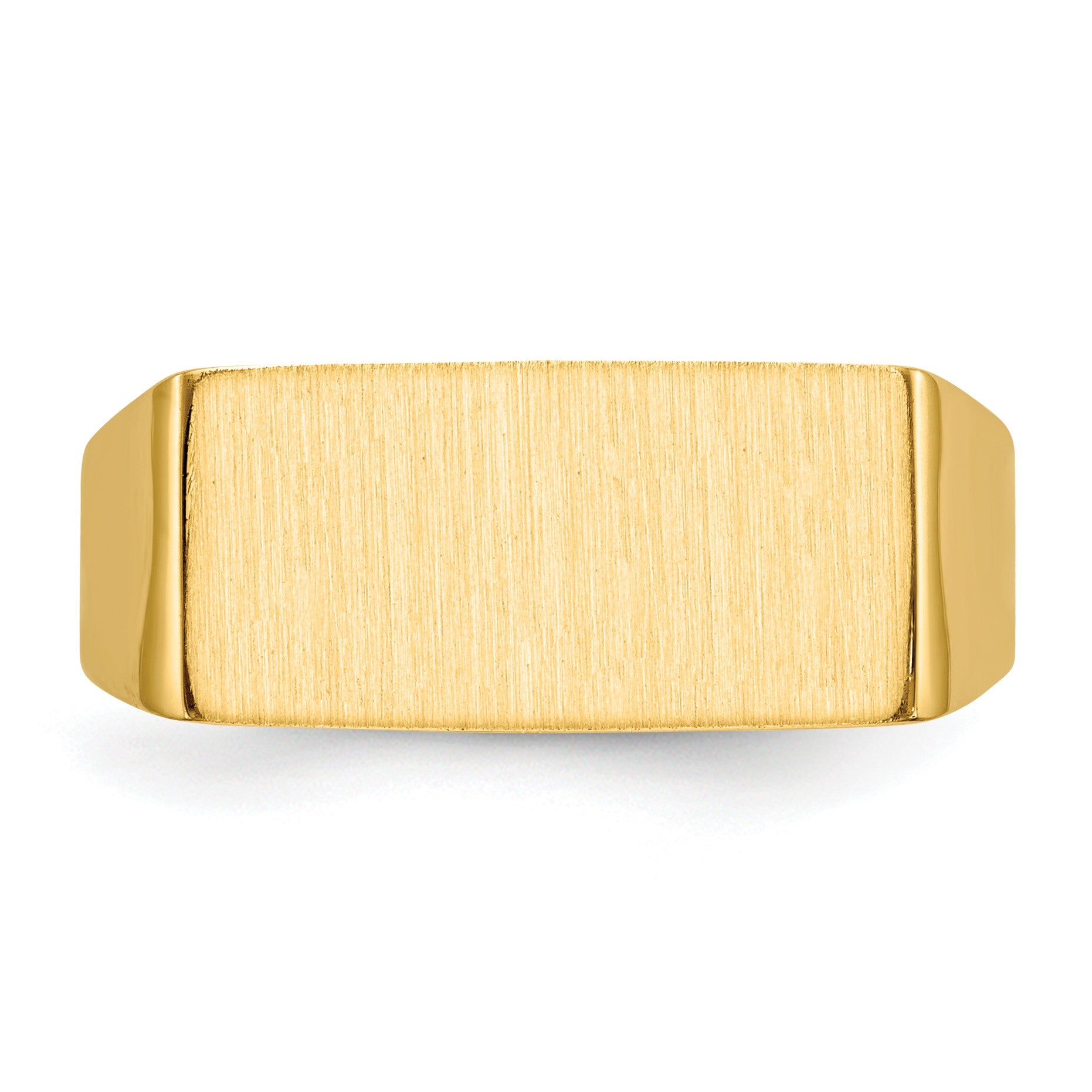 14k 16.5x8.0mm Rectangle Closed Back Mens Signet Ring